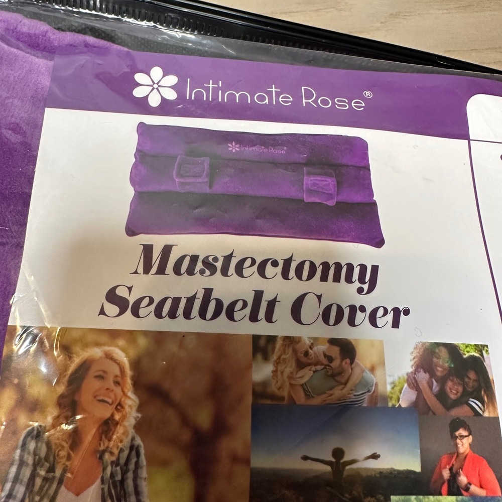 Intimate Rose Purple Mastectomy Seatbelt Cover Cushion Pillow Belt - Picture 3 of 3